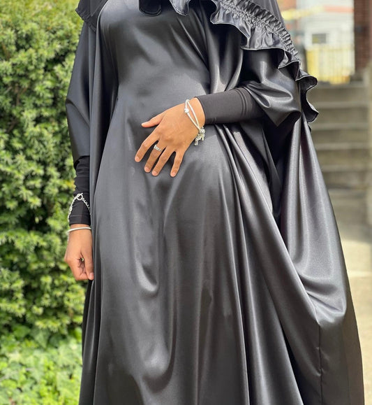 Plain satin Khaftan